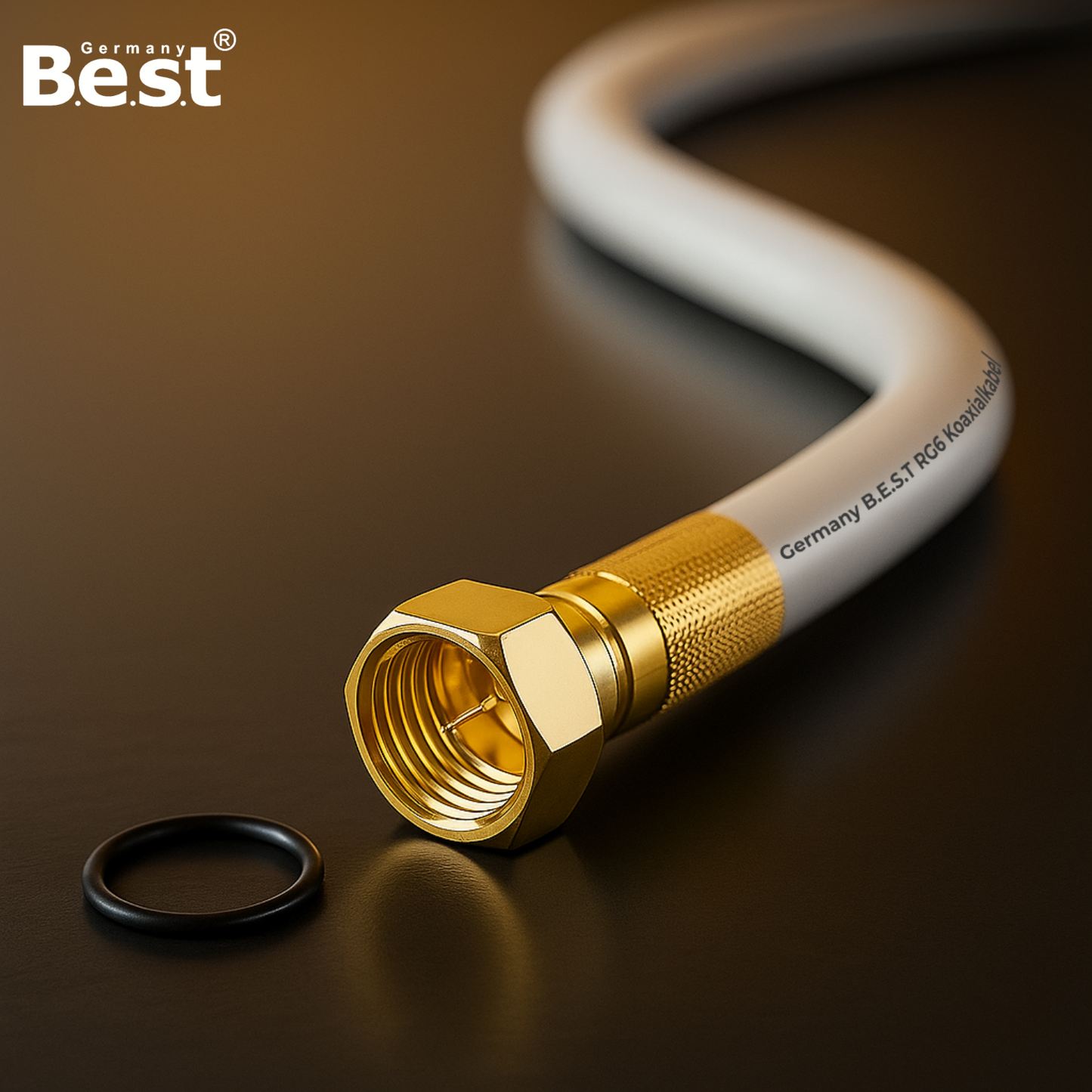 Koaxialkabel 50m SAT-Kabel | 4K Ultra HD | Class A+ | DVB-S/S2 DVB-C DVB-T BK Anlagen | 5Fach Geschirmt | 135dB | Antennenkabel | Koaxkabel | 10x F-Stecker