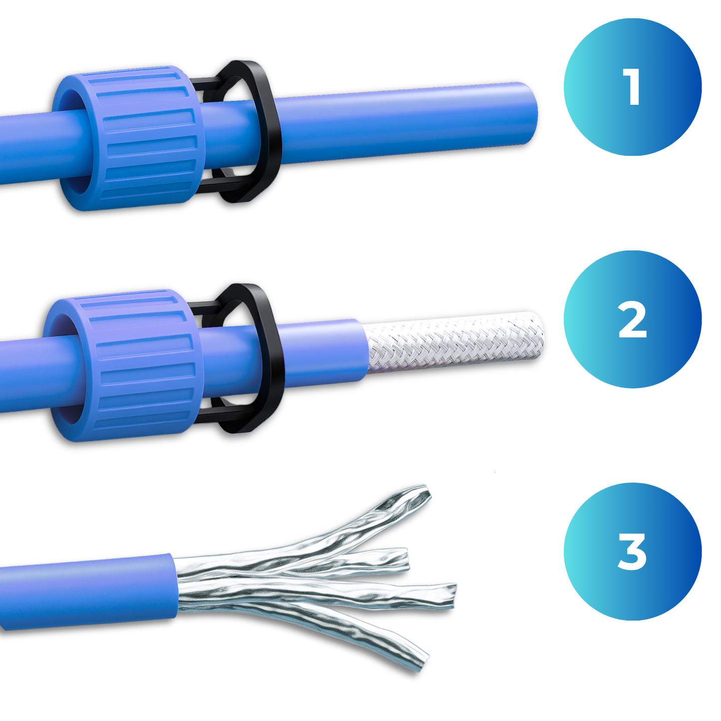 CAT 8 Netzwerkstecker RJ-45 Gigabit für Patchkabel Verlegekabel Cat 8 LAN