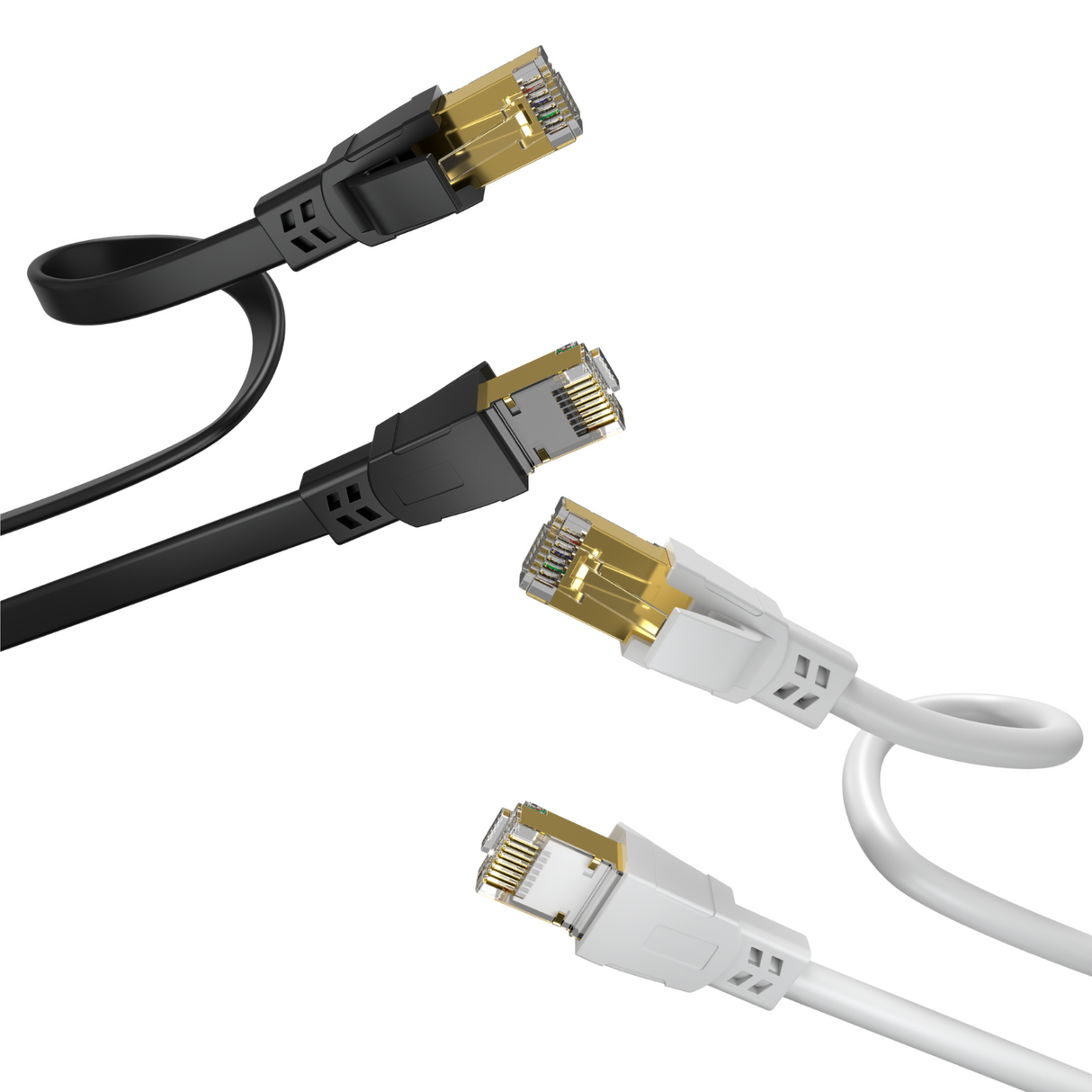 Câble LAN CAT 8.1 Câble réseau Câble patch 40,0 Gbits RJ45 S/FTP Cuivre PiMF pour PC Routeur Modem Switch