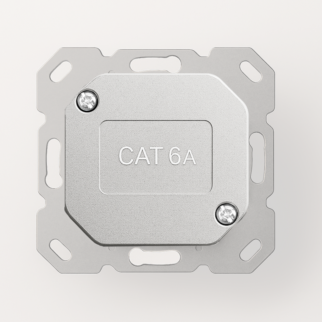 Universal Netzwerkdose LAN Dose Aufputz & Unterputz EIA/TIA 568A&B | 2x RJ45 Port | CAT6a, CAT7, CAT8 kompatibel - Weiß