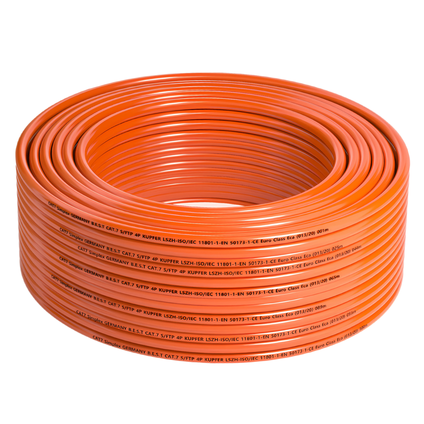 CAT 7 100M Simplex Netzwerkkabel Verlegekabel Kupfer LAN Kabel Ethernetkabel S/FTP 10 Gbit/s Kat 7 reines Kupfer Datenkabel PoE+ LSZH Datenkabel