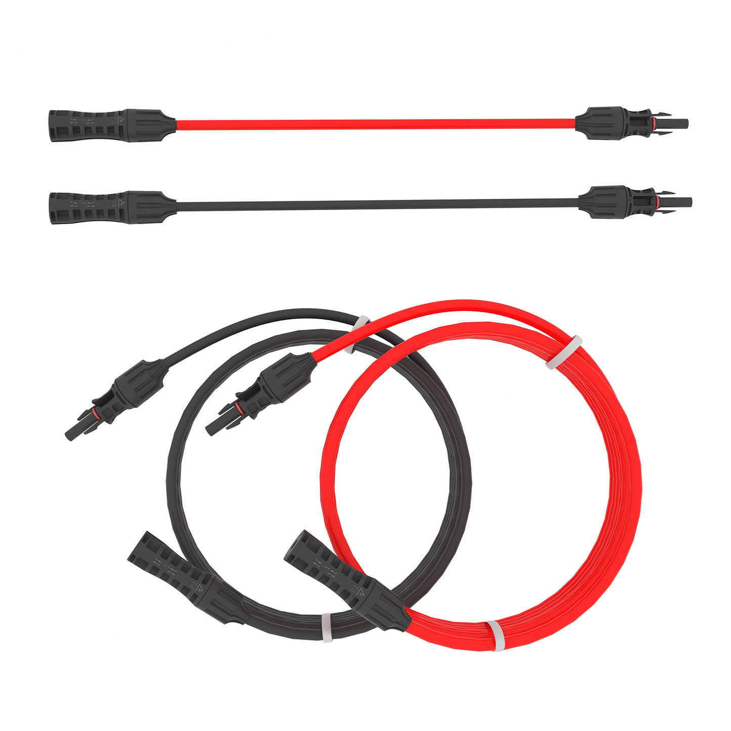 Solarkabel 4mm² Verlängerungskabel Solarstecker reines Kupfer für Solaranlagen inkl. PV Stecker Rot+Schwarz Set