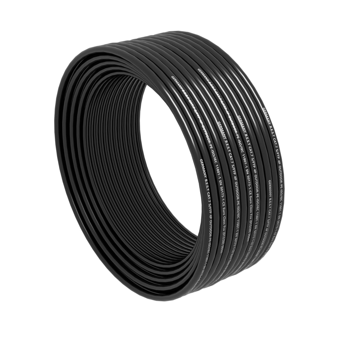 CAT 7 25M Duplex Erdkabel Netzwerkkabel Outdoorkabel LAN Kabel Ethernetkabel S/FTP 10 Gbit/s Kat 7 reines Kupfer PoE+ LSZH Datenkabel