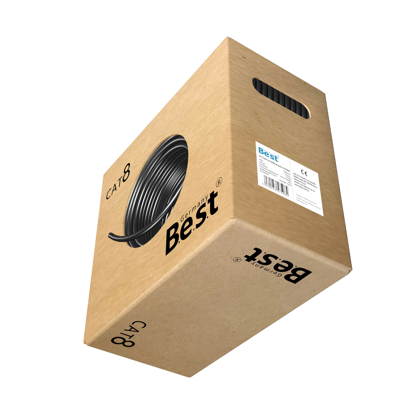 100m CAT 8 Outdoor Netzwerkkabel Verlegekabel Halogenfrei Installationskabel 40 Gbit/s CAT8 Verkabelung Netzwerk Datenkabel CAT8.1 LAN