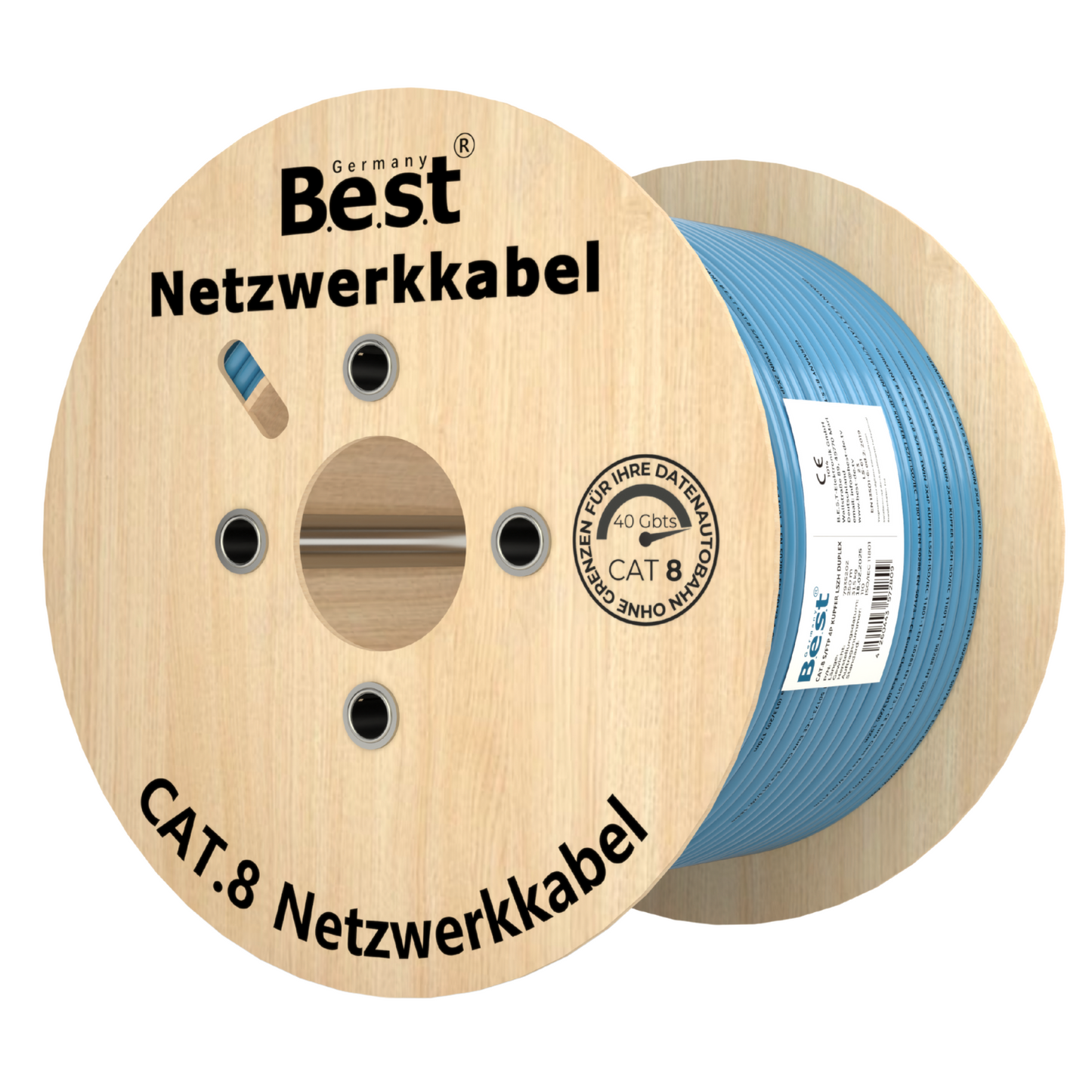 250M CAT 8 Duplex Netzwerkkabel Verlegekabel Kupfer LAN Kabel Ethernetkabel S/FTP 40 Gbit/s Kat 8 reines Kupfer Datenkabel PoE++ LSZH Datenkabel