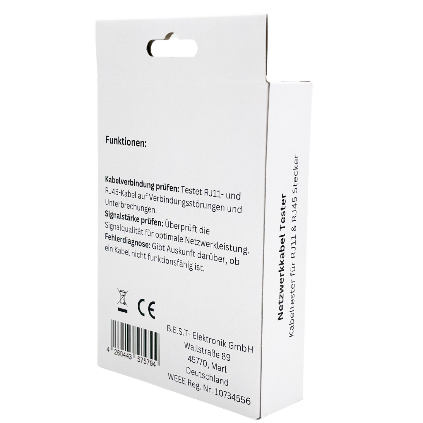 Kabeltester Netzwerktester für RJ45 & RJ11 Stecker