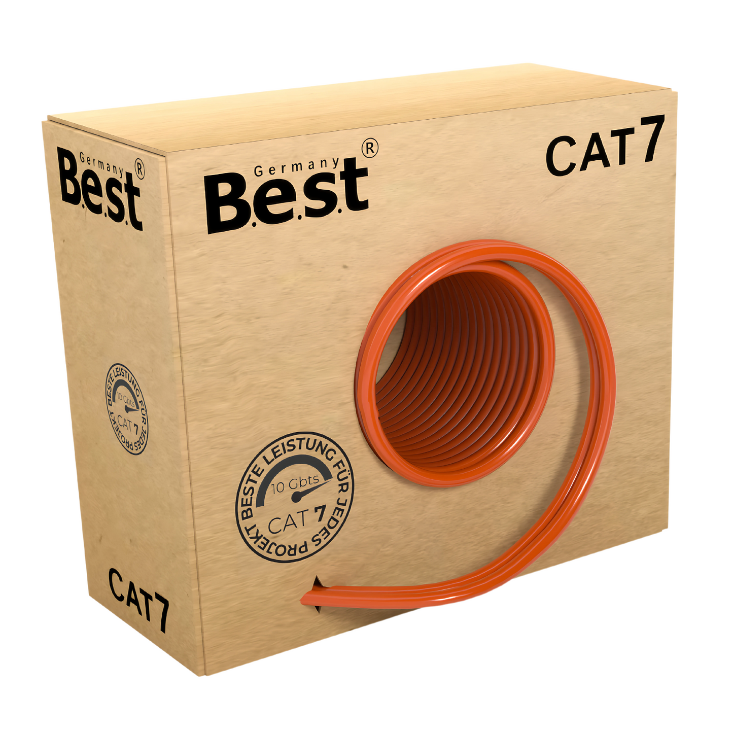 CAT 7 50M Duplex Netzwerkkabel Verlegekabel Kupfer LAN Kabel Ethernetkabel S/FTP 10 Gbit/s Kat 7 reines Kupfer Datenkabel PoE+ LSZH Datenkabel