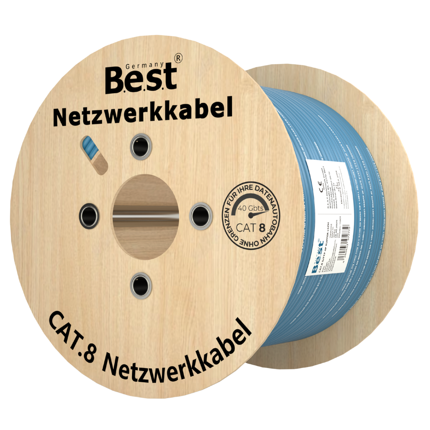 500m CAT 8 Netzwerkkabel Verlegekabel Halogenfrei Installationskabel 40 Gbit/s CAT8 Verkabelung Netzwerk Datenkabel CAT8.1 LAN