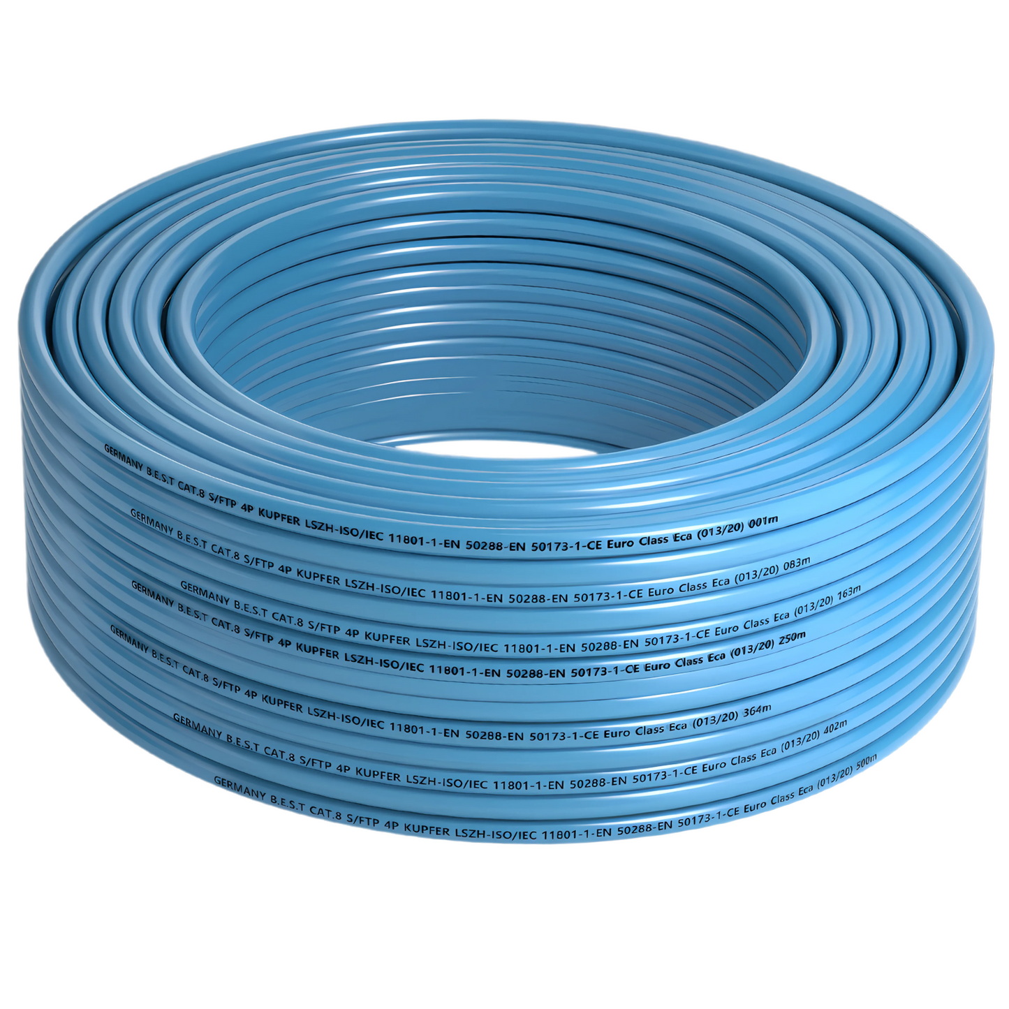 100M CAT 8 Netzwerkkabel Verlegekabel Kupfer LAN Kabel Ethernetkabel S/FTP 40 Gbit/s Kat 8 reines Kupfer Datenkabel PoE++ LSZH Datenkabel Simplex