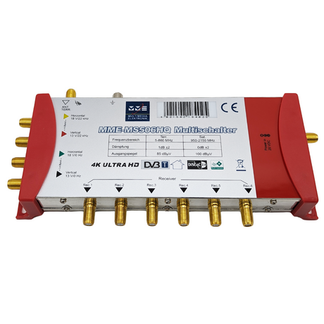 BEST Multiswitch répartiteur 5/6 NUMÉRIQUE HD 4K, 6 participants, UltraHD 3D + LNB Quattro