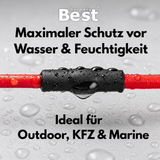 Schrumpfschlauch wasserdicht 2m Ø8-52mm mit Innenkleber, 4:1 Schrumpfverhältnis, PVC hitzebeständig & flammhemmend, Kabelisolierung, KFZ Elektrik, Lötstellen, Reparatur, Elektrotechnik, DIY Set