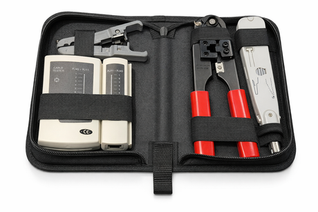 Kit d'outils réseau Pince à sertir Coupe-câbles Testeur de câble Outil d'insertion LSA Dénudeur