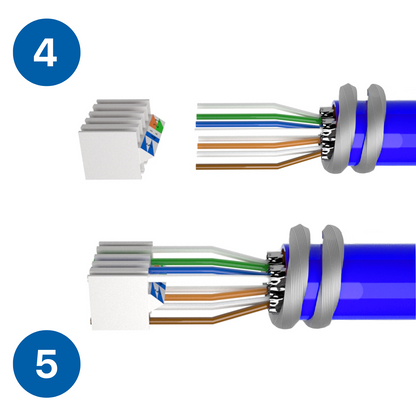 CAT 8 Netzwerkstecker RJ-45 Gigabit für Patchkabel Verlegekabel Cat 8 LAN