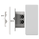 Universal Netzwerkdose LAN Dose Aufputz & Unterputz EIA/TIA 568A&B | 2x RJ45 Port | CAT6a, CAT7, CAT8 kompatibel - Weiß