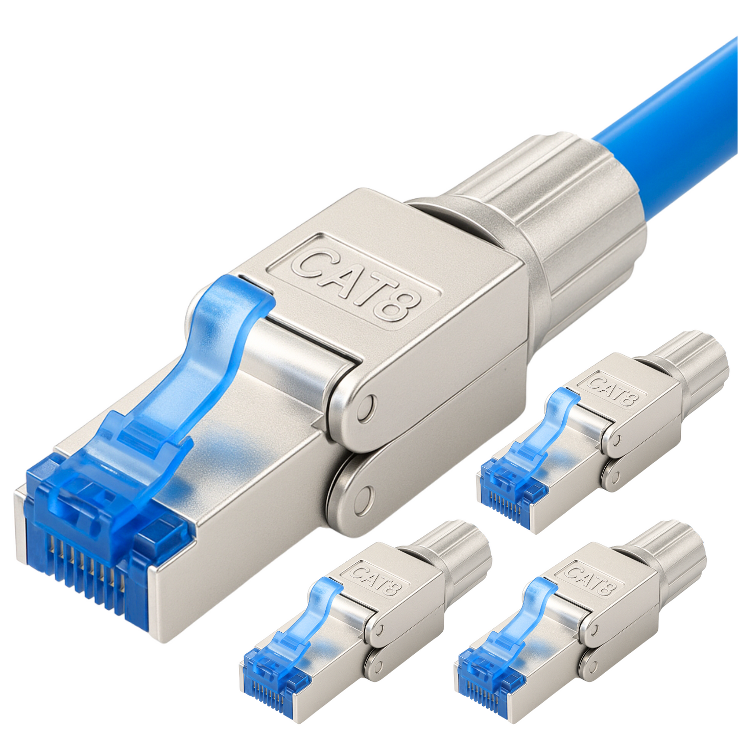 CAT 8 Netzwerkstecker RJ-45 Gigabit für Patchkabel Verlegekabel Cat 8 LAN