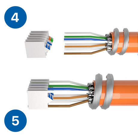 CAT 7 Netzwerkstecker gewinkelt RJ-45 Gigabit für Patchkabel Verlegekabel Cat 7 LAN