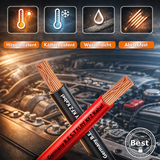 Fahrzeugleitung 0,75-6,00mm² 5-20m Rot/Schwarz FLRY-B SET 100% Vollkupfer – Fahrzeugleitung als Ring – Auto Stromkabel bis 60V – flexible Litze für PKW, LKW, Motorrad, Wohnmobil, Auto Hifi, Bordelektrik