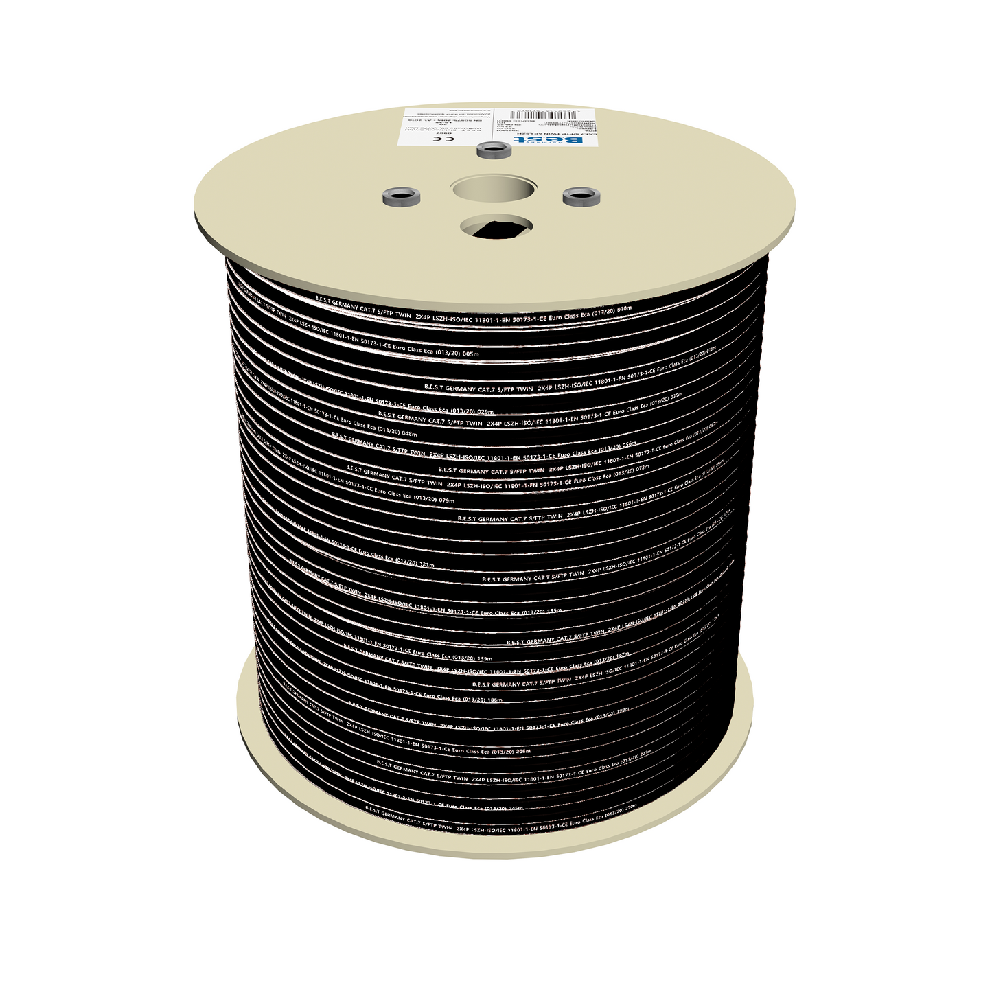 CAT 7 Outdoor Verlegekabel 250m Duplex Gigabit Netzwerkkabel KUPFER