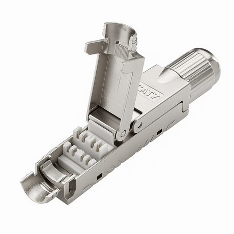 CAT 7 Netzwerkverbinder werkzeuglos STP Kupplung feldkonfektionierbar für Ethernetkabel Verlegekabel LAN Kabel Kabelverbinder