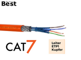 CAT 7 500M Simplex Netzwerkkabel Verlegekabel Kupfer LAN Kabel Ethernetkabel S/FTP 10 Gbit/s Kat 7 reines Kupfer Datenkabel PoE+ LSZH Datenkabel