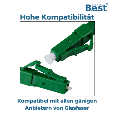 Glasfaserkabel 0,5-100M Simplex LC/APC - LC/APC LSZH Patchkabel LWL 3,00mm Patchcord