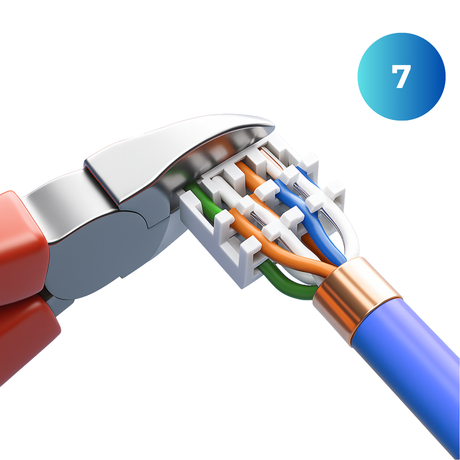 CAT 8 RJ45 Stecker  – werkzeuglose Netzwerkstecker für Ethernet, Verlegekabel & Netzwerkkabel | Gigabit fähig, STP geschirmt, 40 Gbit/s, vergoldete Kontakte