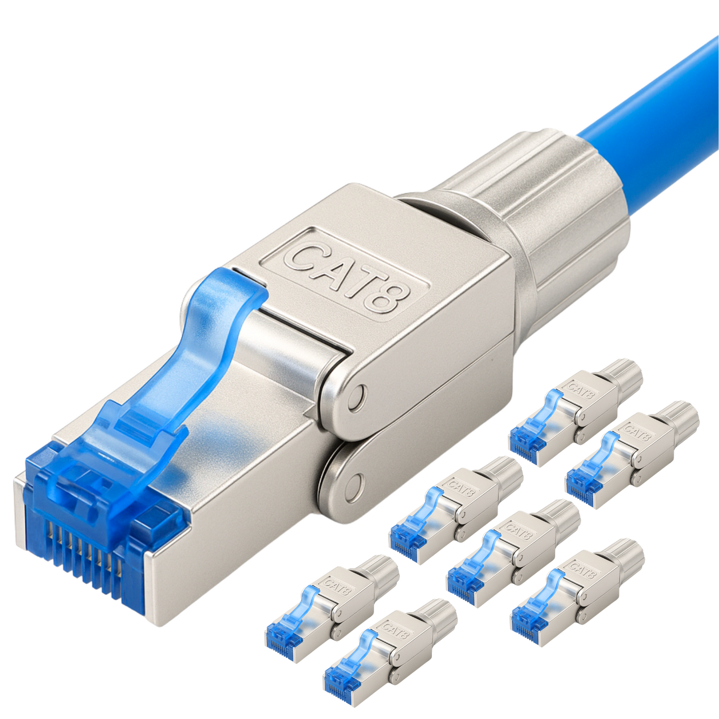 CAT 8 Netzwerkstecker RJ-45 Gigabit für Patchkabel Verlegekabel Cat 8 LAN
