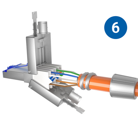 CAT 7 Netzwerkstecker gewinkelt RJ-45 Gigabit für Patchkabel Verlegekabel Cat 7 LAN