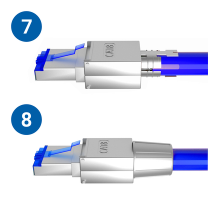 CAT 8 Netzwerkstecker RJ-45 Gigabit für Patchkabel Verlegekabel Cat 8 LAN