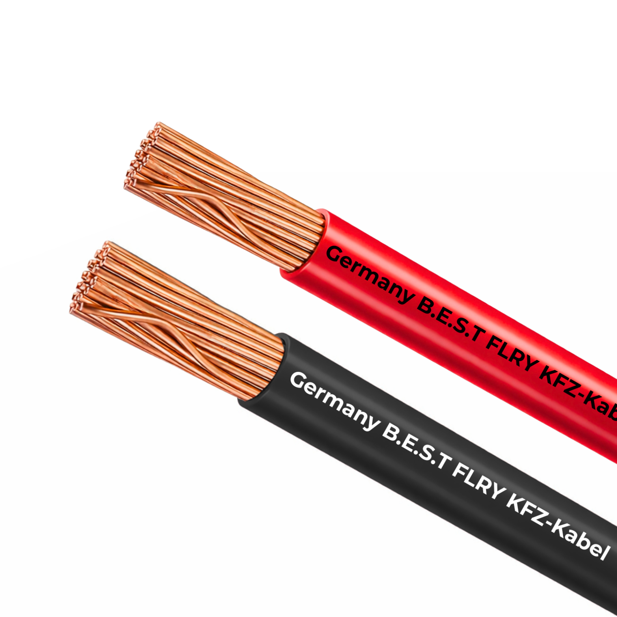 Fahrzeugleitung 0,75-6,00mm² 5-20m Rot/Schwarz FLRY-B SET 100% Vollkupfer – Fahrzeugleitung als Ring – Auto Stromkabel bis 60V – flexible Litze für PKW, LKW, Motorrad, Wohnmobil, Auto Hifi, Bordelektrik