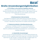 Glasfaserkabel 0,5-100M Simplex LC/APC - LC/APC LSZH Patchkabel LWL 3,00mm Patchcord