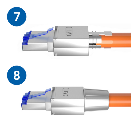 CAT 7 Netzwerkstecker gewinkelt RJ-45 Gigabit für Patchkabel Verlegekabel Cat 7 LAN