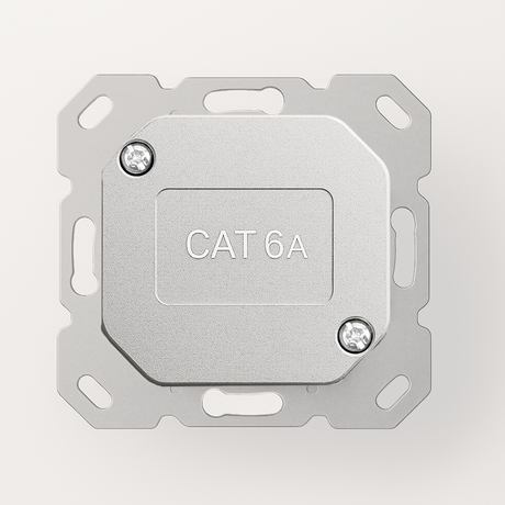 Prise réseau universelle LAN en saillie et encastrée EIA/TIA 568A&B | 2 ports RJ45 | Compatible CAT6a, CAT7, CAT8 - Blanc