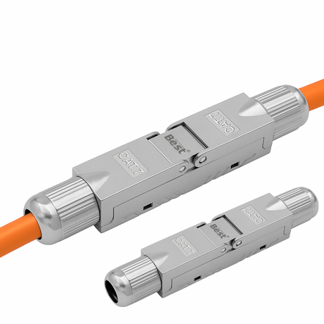 CAT 7 Netzwerkverbinder werkzeuglos STP Kupplung feldkonfektionierbar für Ethernetkabel Verlegekabel LAN Kabel Kabelverbinder