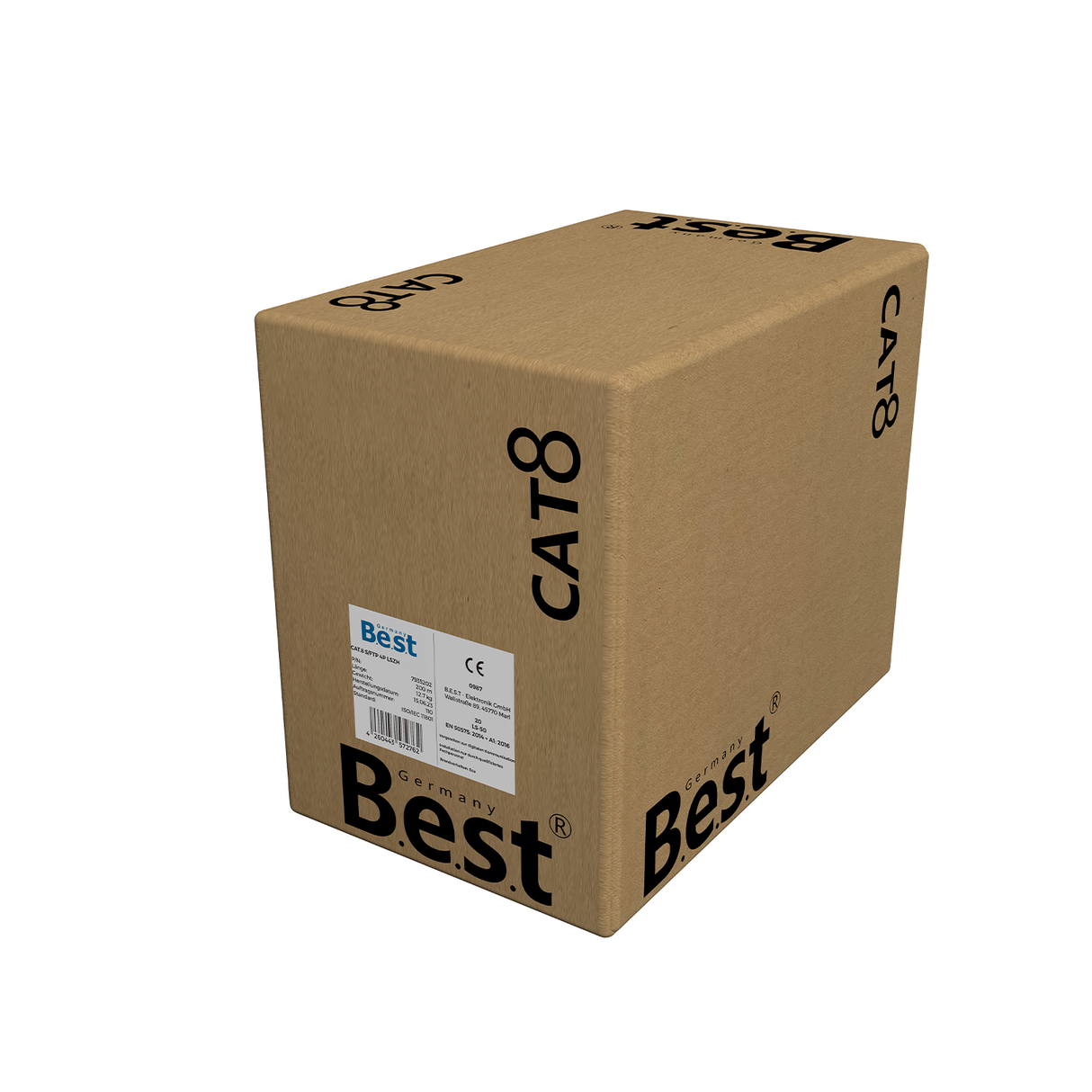 200M CAT 8 Netzwerkkabel Verlegekabel Kupfer LAN Kabel Ethernetkabel S/FTP 40 Gbit/s Kat 8 reines Kupfer Datenkabel PoE++ LSZH Datenkabel Simplex