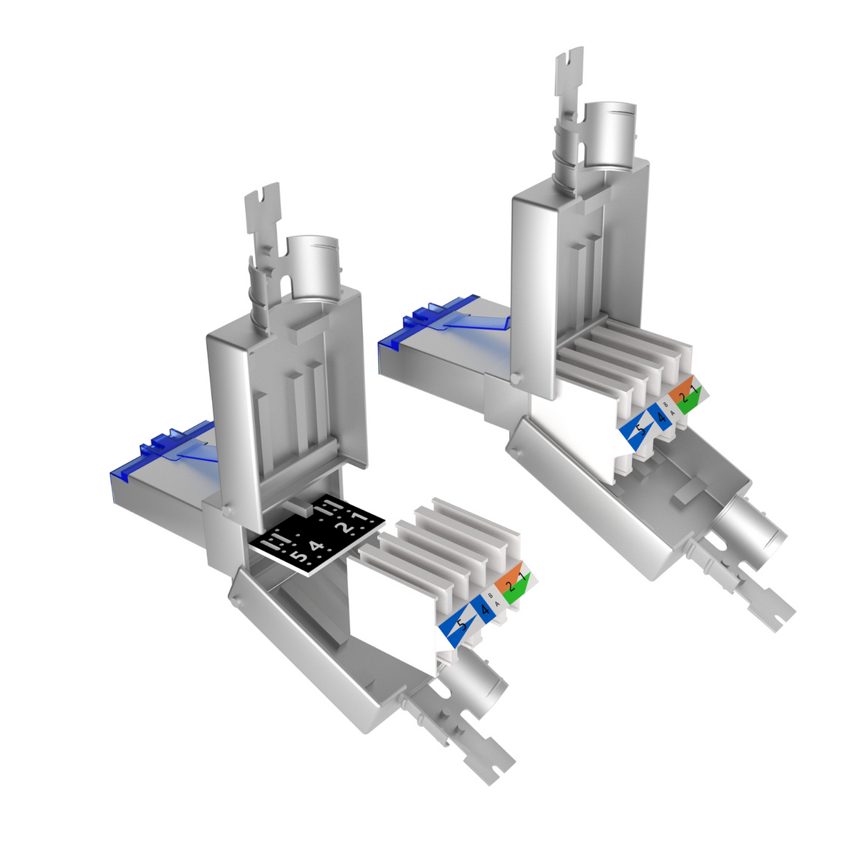 CAT 7 Netzwerkstecker gewinkelt RJ-45 Gigabit für Patchkabel Verlegekabel Cat 7 LAN