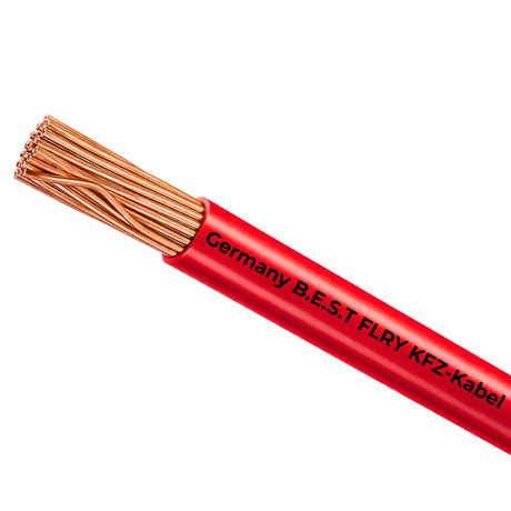Câble automobile 0,75-6,00mm² 5-20m Rouge/Noir FLRY-B SET 100% Cuivre plein – Câble automobile en anneau – Câble d'alimentation auto jusqu'à 60V – fil flexible pour voiture, camion, moto, camping-car, auto hifi, électricité embarquée