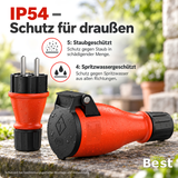 Schukostecker & Schukokupplung Set IP54 16A 250V Außen Garten Stecker Dose