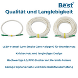 Glasfaserkabel 0,5-100M Simplex LC/APC - LC/APC LSZH Patchkabel LWL 3,00mm Patchcord