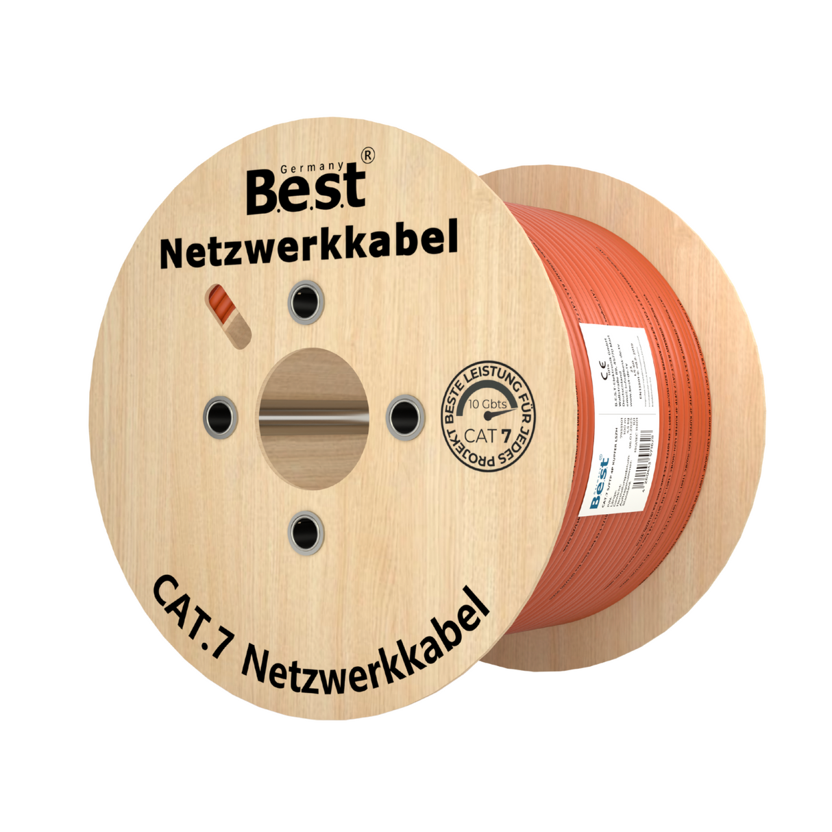 CAT 7 500M Simplex Netzwerkkabel Verlegekabel Kupfer LAN Kabel Ethernetkabel S/FTP 10 Gbit/s Kat 7 reines Kupfer Datenkabel PoE+ LSZH Datenkabel