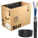 CAT 8 200M Simplex Erdkabel Netzwerkkabel Outdoorkabel LAN Kabel Ethernetkabel S/FTP 40 Gbit/s Kat 8 reines Kupfer PoE++ LSZH Datenkabel