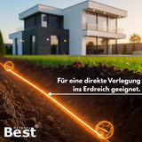 Câble Réseau Extérieur CAT 7 50M Duplex Câble Souterrain Câble LAN Câble Ethernet S/FTP 10 Gbit/s Cat 7 Cuivre Pur PoE+ Câble de Données LSZH