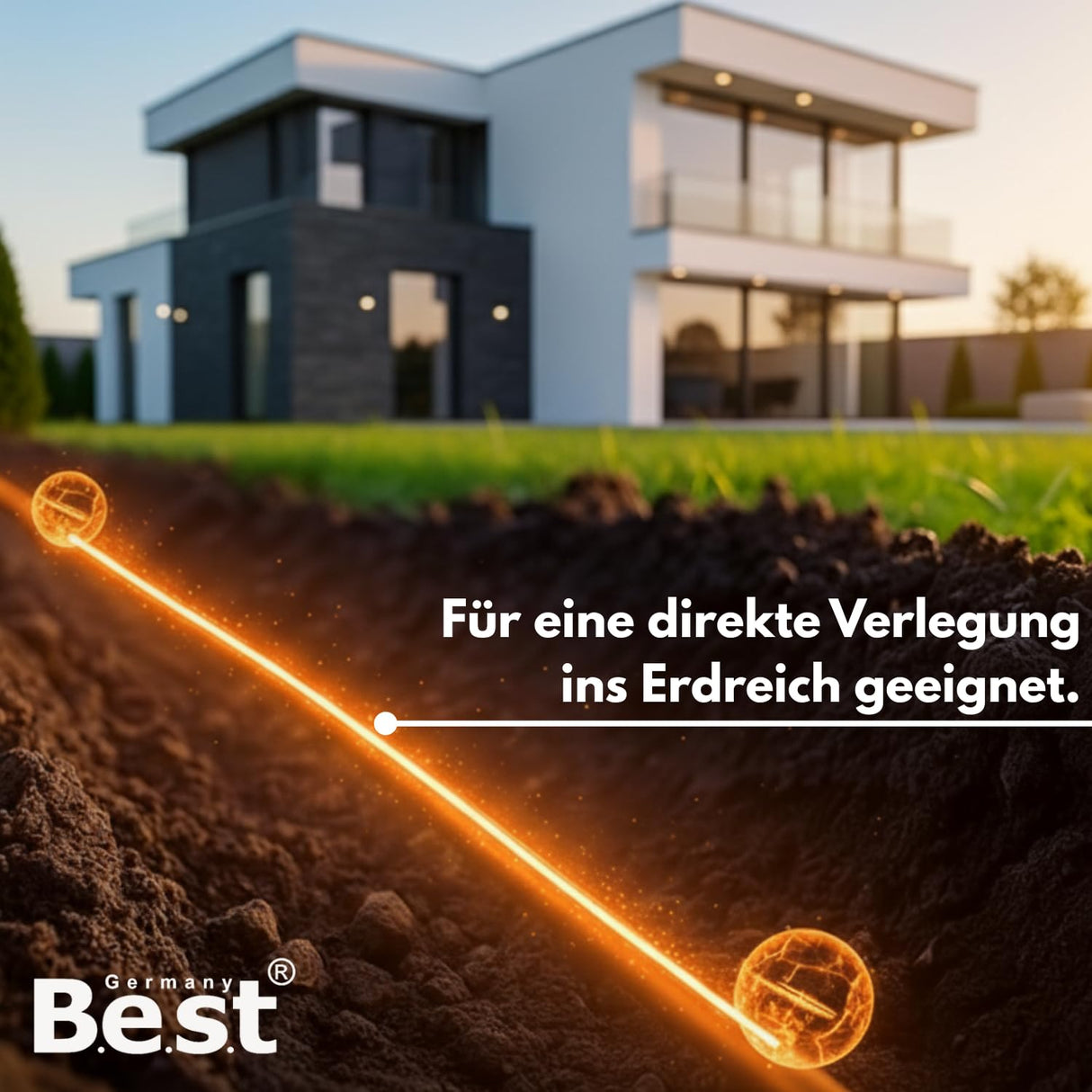 CAT 8 200M Simplex Erdkabel Netzwerkkabel Outdoorkabel LAN Kabel Ethernetkabel S/FTP 40 Gbit/s Kat 8 reines Kupfer PoE++ LSZH Datenkabel