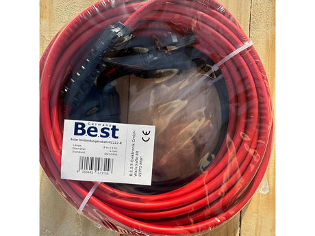 Solarkabel 4mm² Verlängerungskabel Solarstecker reines Kupfer für Solaranlagen inkl. PV Stecker Rot+Schwarz Set