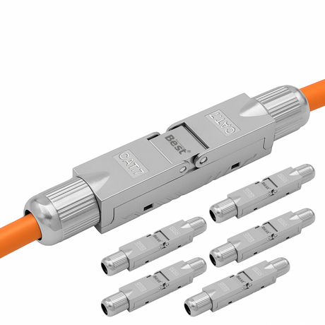 CAT 7 Netzwerkverbinder werkzeuglos STP Kupplung feldkonfektionierbar für Ethernetkabel Verlegekabel LAN Kabel Kabelverbinder
