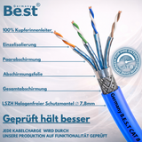 100M CAT 8 Netzwerkkabel Verlegekabel Kupfer LAN Kabel Ethernetkabel S/FTP 40 Gbit/s Kat 8 reines Kupfer Datenkabel PoE++ LSZH Datenkabel Simplex
