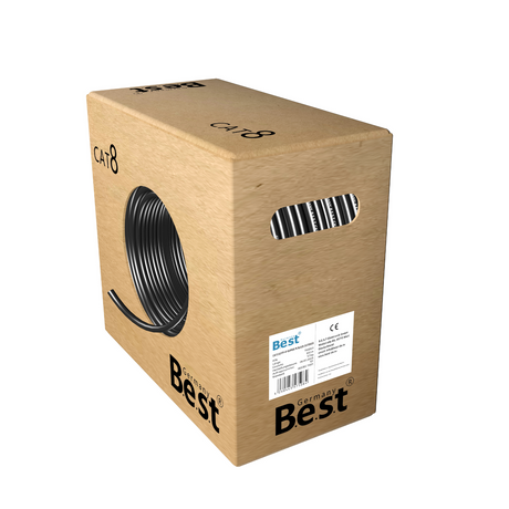 100m CAT 8 Outdoor Netzwerkkabel Verlegekabel Halogenfrei Installationskabel 40 Gbit/s CAT8 Verkabelung Netzwerk Datenkabel CAT8.1 LAN