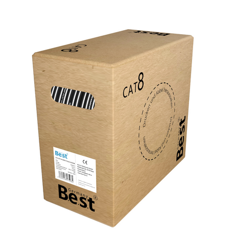 100m CAT 8 Outdoor Netzwerkkabel Verlegekabel Halogenfrei Installationskabel 40 Gbit/s CAT8 Verkabelung Netzwerk Datenkabel CAT8.1 LAN