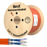 CAT 7 250M Duplex Netzwerkkabel Verlegekabel Kupfer LAN Kabel Ethernetkabel S/FTP 10 Gbit/s Kat 7 reines Kupfer Datenkabel PoE+ LSZH Datenkabel