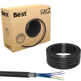 CAT 7 50M Câble de Terre Simplex Câble Réseau Câble Extérieur Câble LAN Câble Ethernet S/FTP 10 Gbit/s Cat 7 Cuivre Pur PoE+ LSZH Câble de Données